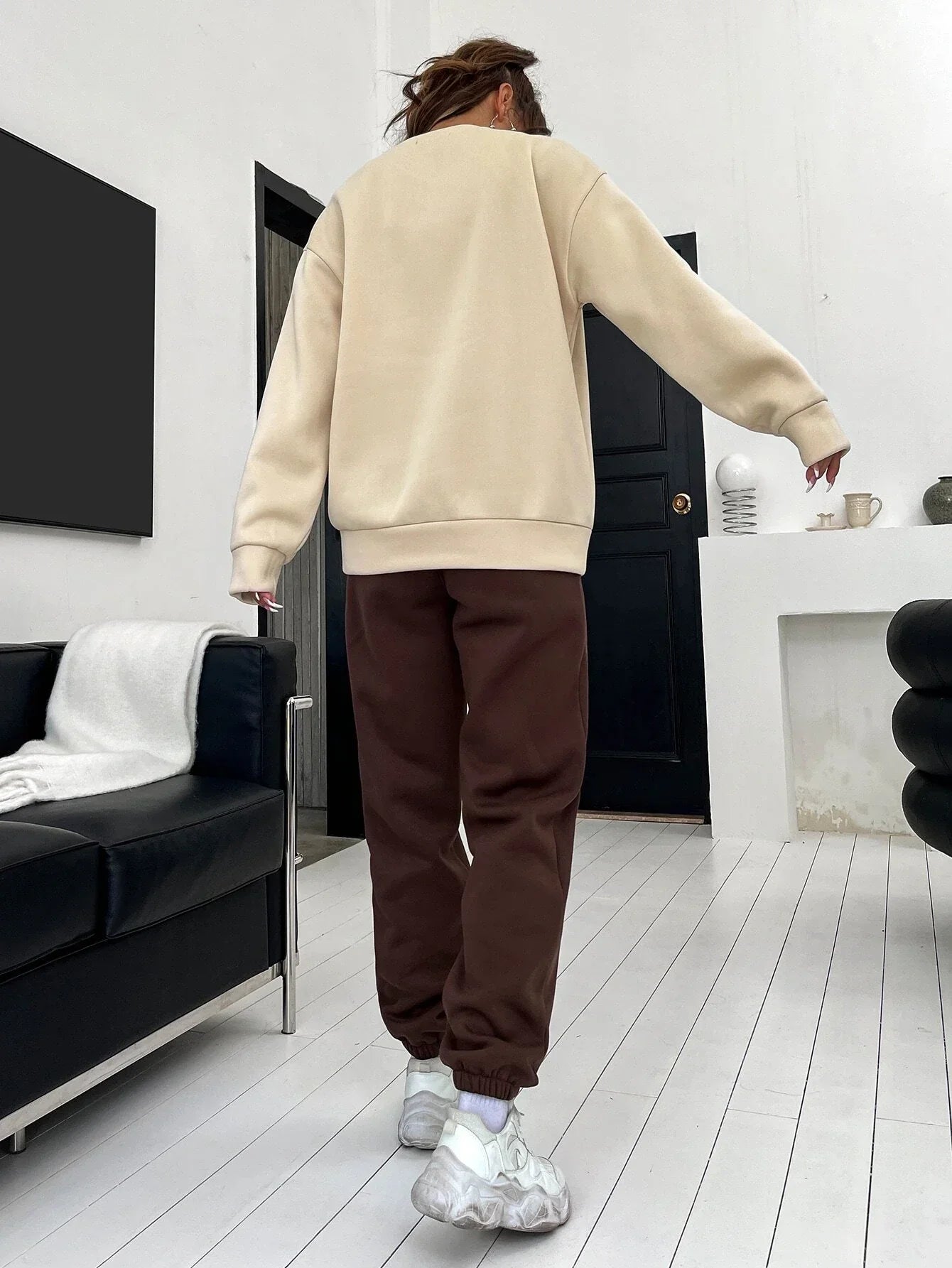 Coffee Color BROOKLYN Printed 2 Pieces Co-Ord Sets For Women