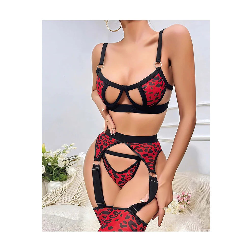 Garter Set - Red Savage Allure