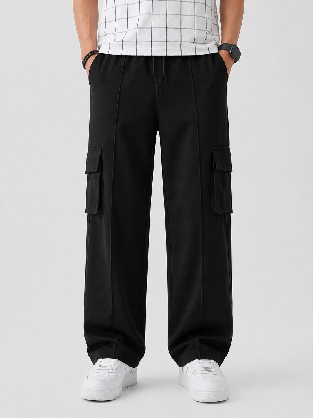 Black Pocket Cargo Trouser
