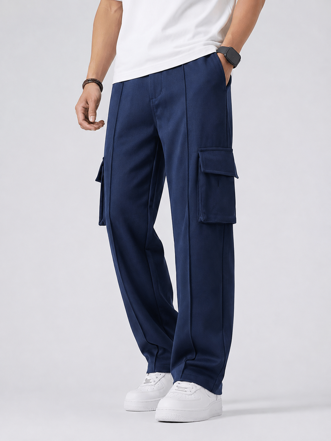 Navy Blue Pocket Cargo Trouser