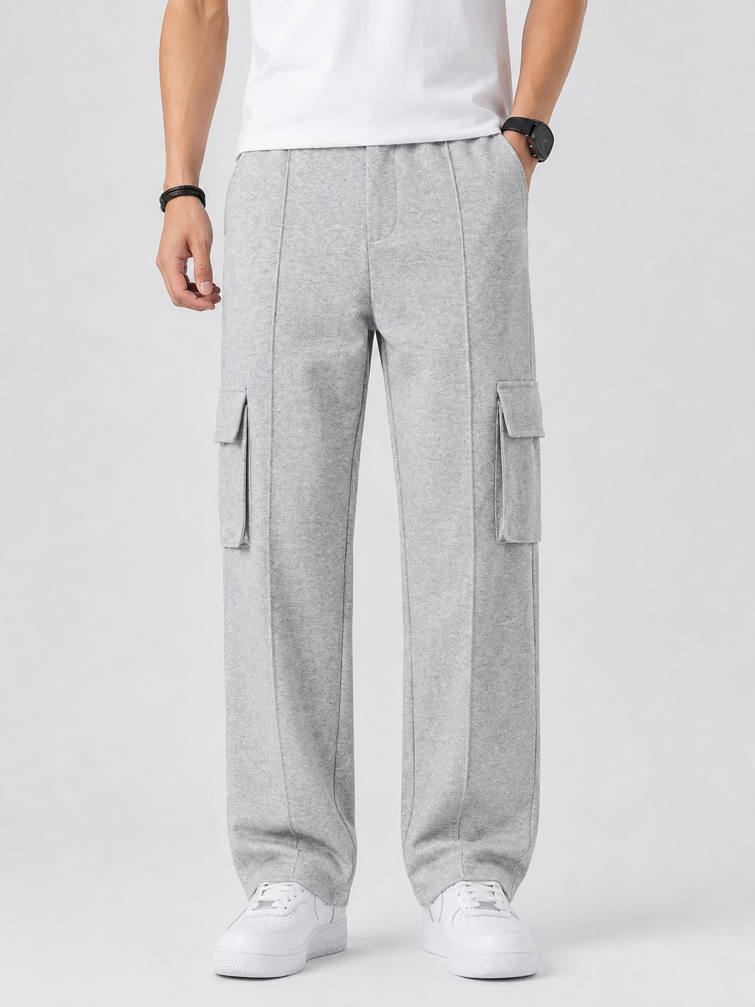 Grey Pocket Cargo Trouser