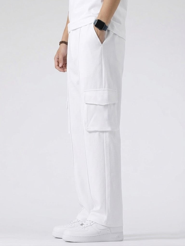 White Pocket Cargo Trouser