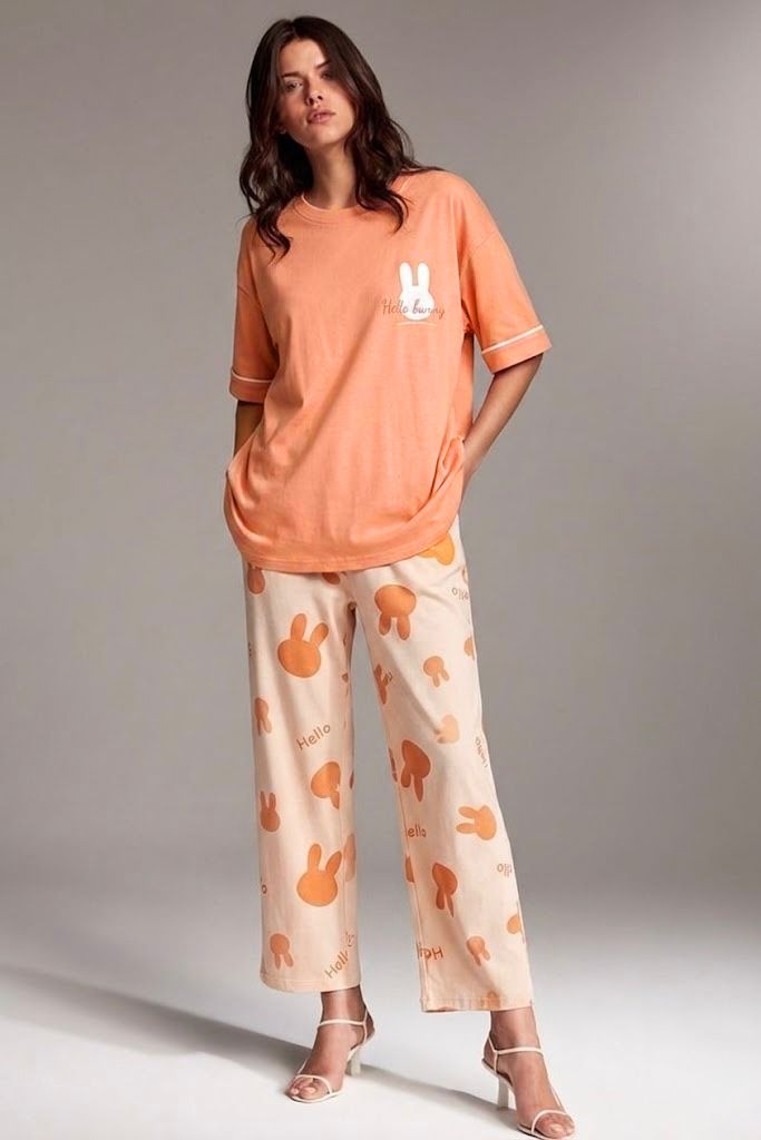 Cute Bunny Printed Pj set