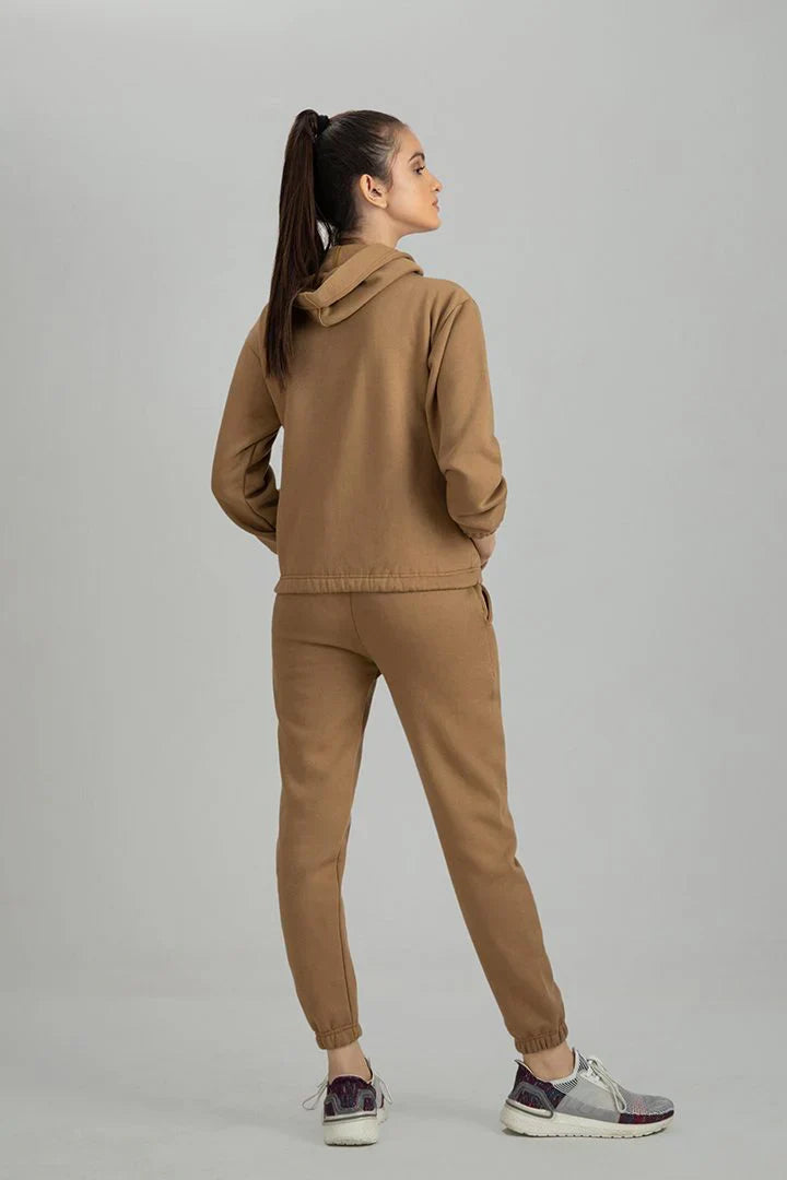 Camel Brown Tracksuit with warm hoodie and pant