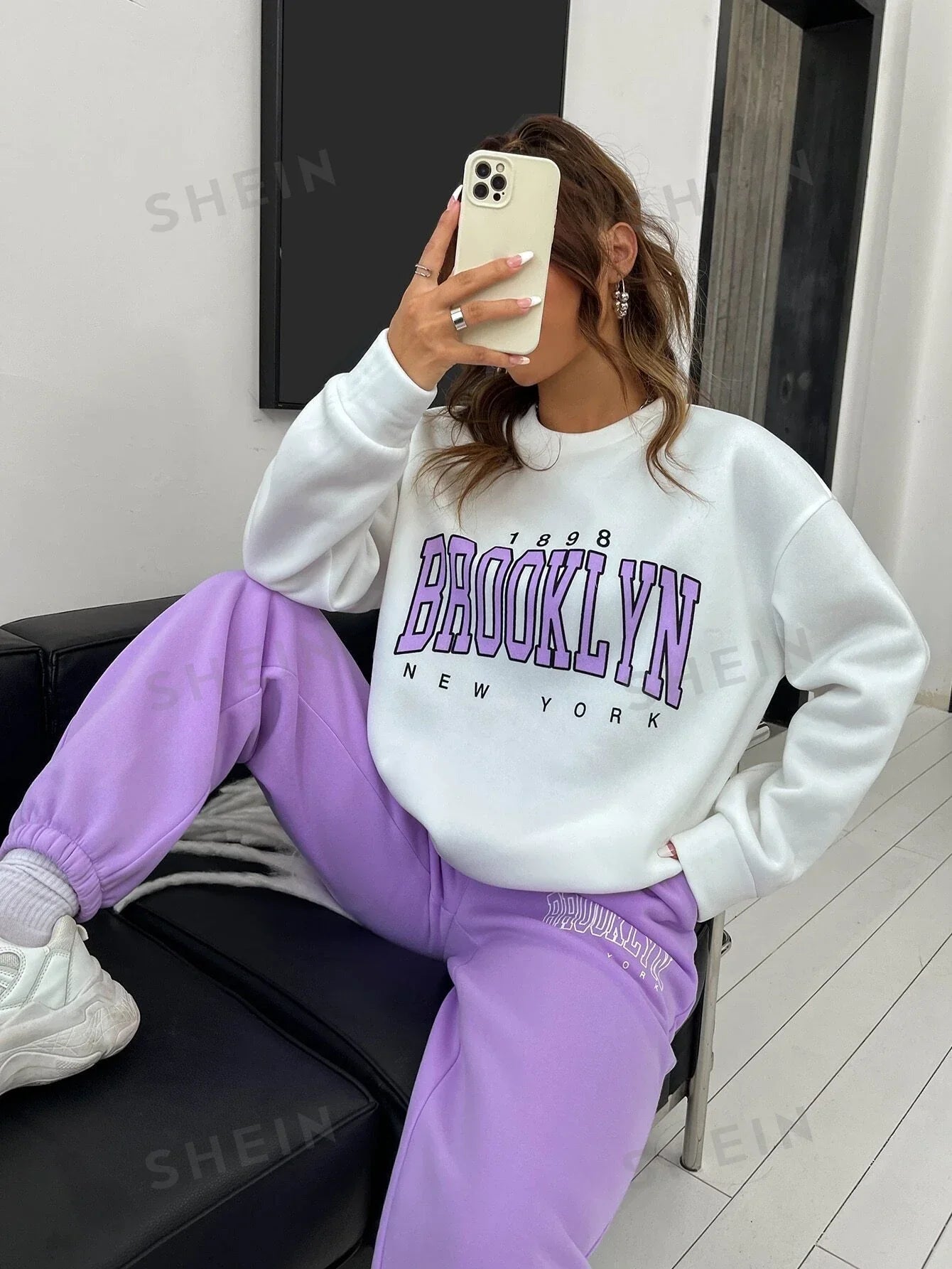 Purple BROOKLYN Printed 2 Pieces Co-Ord Sets For Women