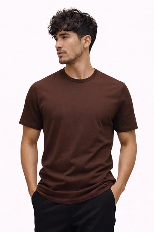 Basic T-Shirt - Regular Espresso Brown