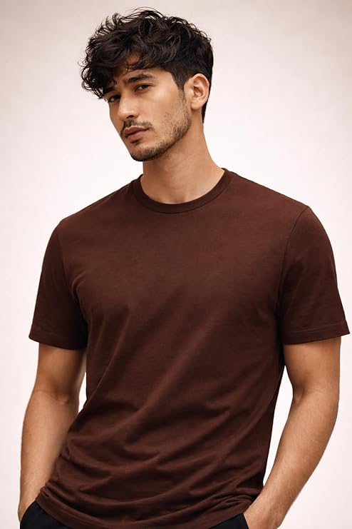 Basic T-Shirt - Regular Espresso Brown