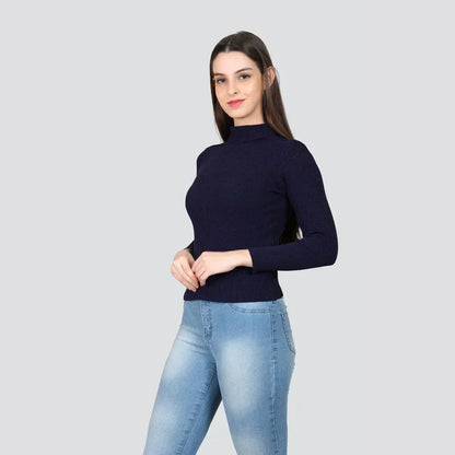 High Neck For Women Navy Blue