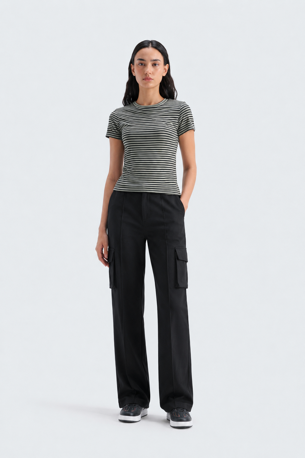 Black Pocket Cargo Trouser Womens