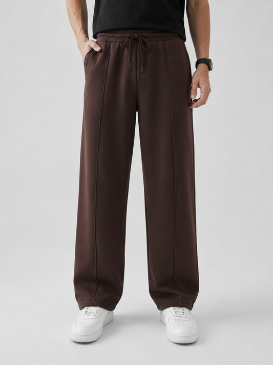 Brown Pleated Trouser