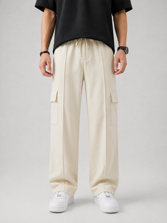 Cream Pocket Cargo Trouser