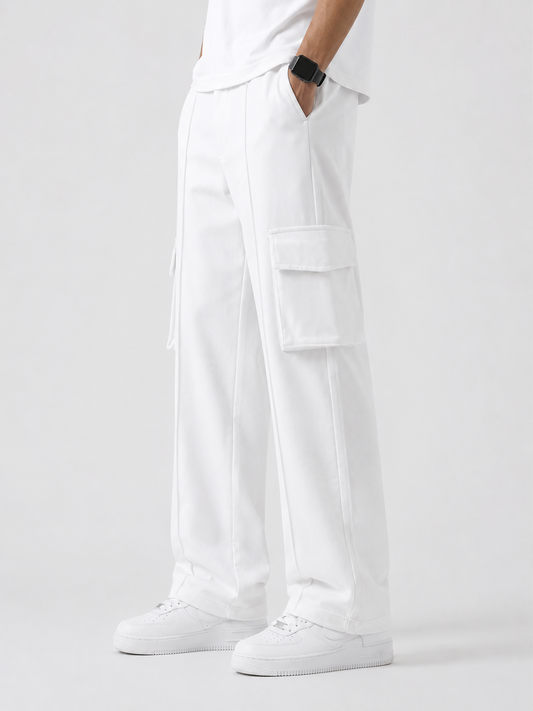 White Pocket Cargo Trouser