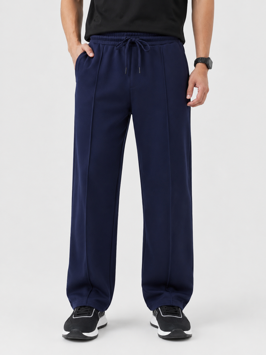 Navy Blue Pleated Trouser