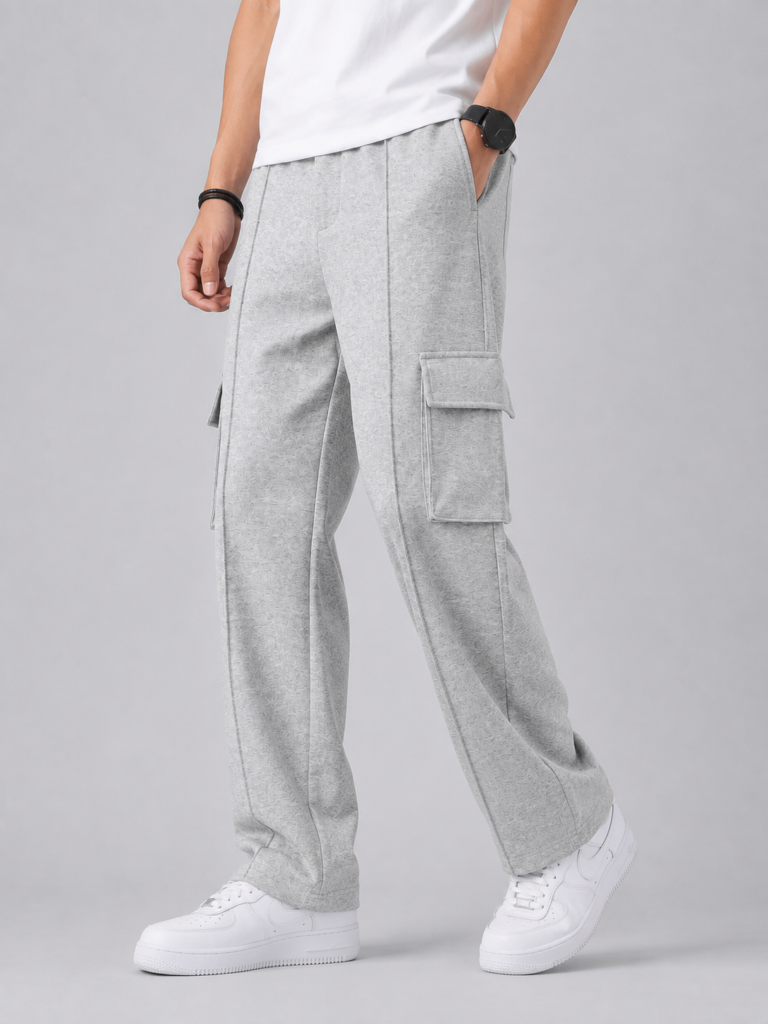 Grey Pocket Cargo Trouser