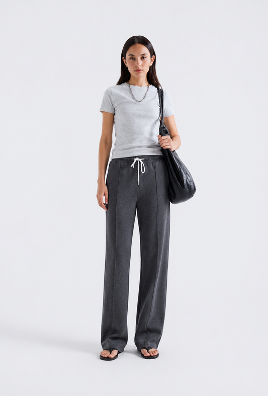 Charcoal Pleated Trouser Womens