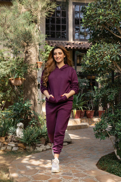 Purple Tracksuit with warm hoodie and pant