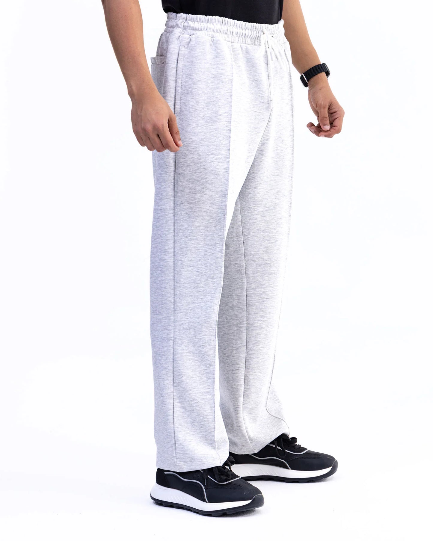Heather Grey Pleated Trouser