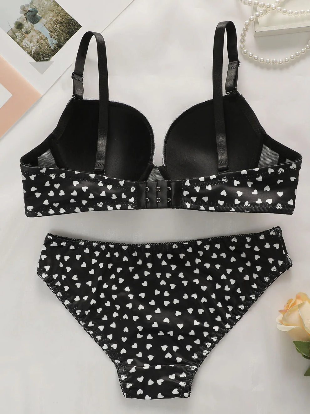 Bra Set- Hearts Printed