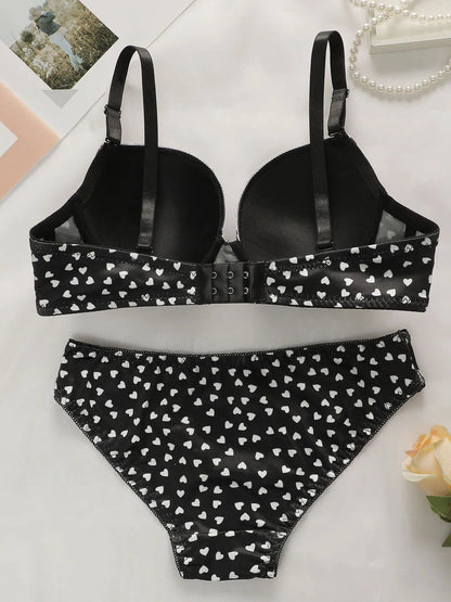 Bra Set- Hearts Printed