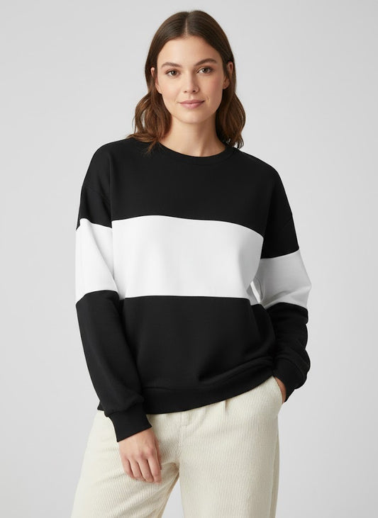 Zebra Block Sweatshirt for women