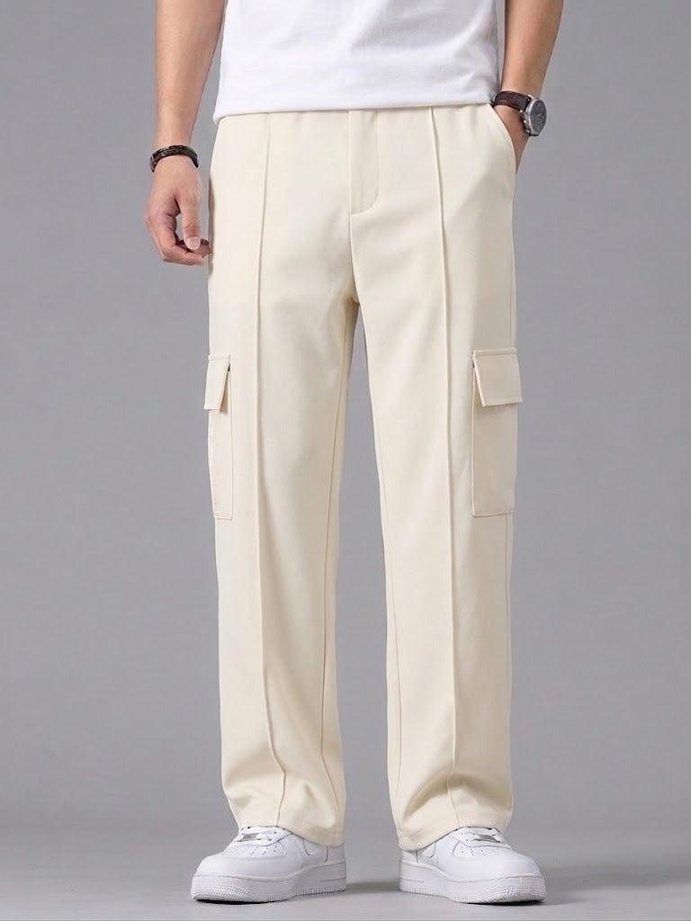 Beige Pocket Cargo Trouser