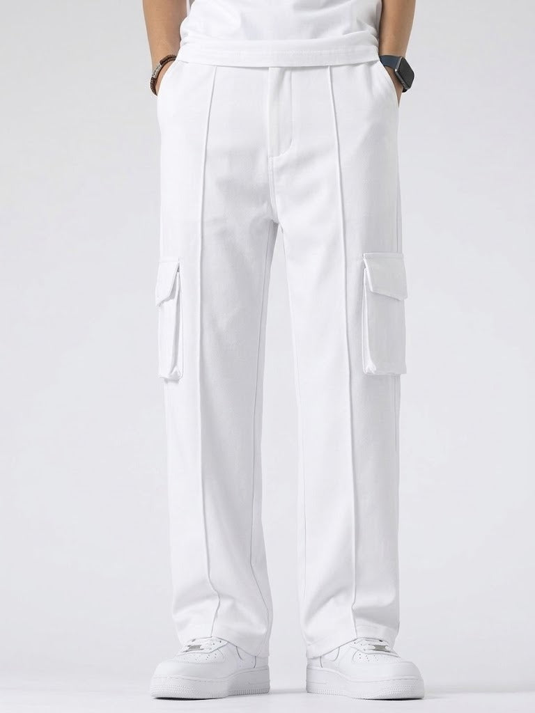 White Pocket Cargo Trouser