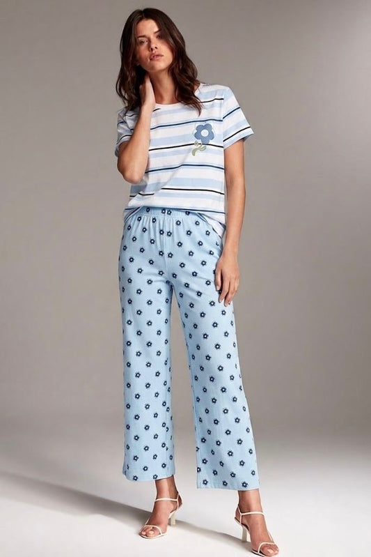 Blue Lily Printed Pj set
