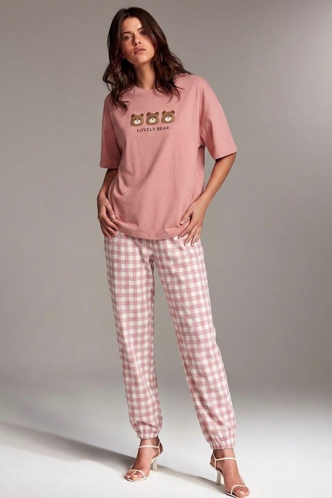 Pink Lovely Three Bear Printed Pj set