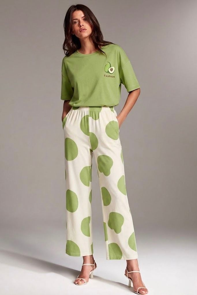 Green Avacado  Printed Pj set