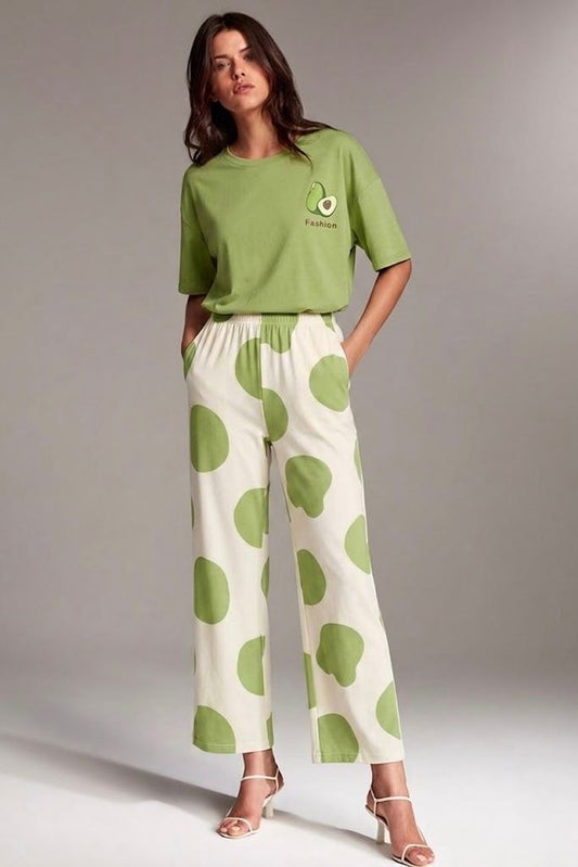 Green Avacado  Printed Pj set